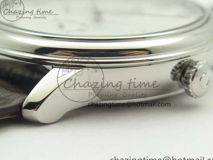 0801 De Ville Prestige Real Power Reserve SS TW 1:1 Best Edition White Dial SS Markers On Leather Strap A Breathable 8095